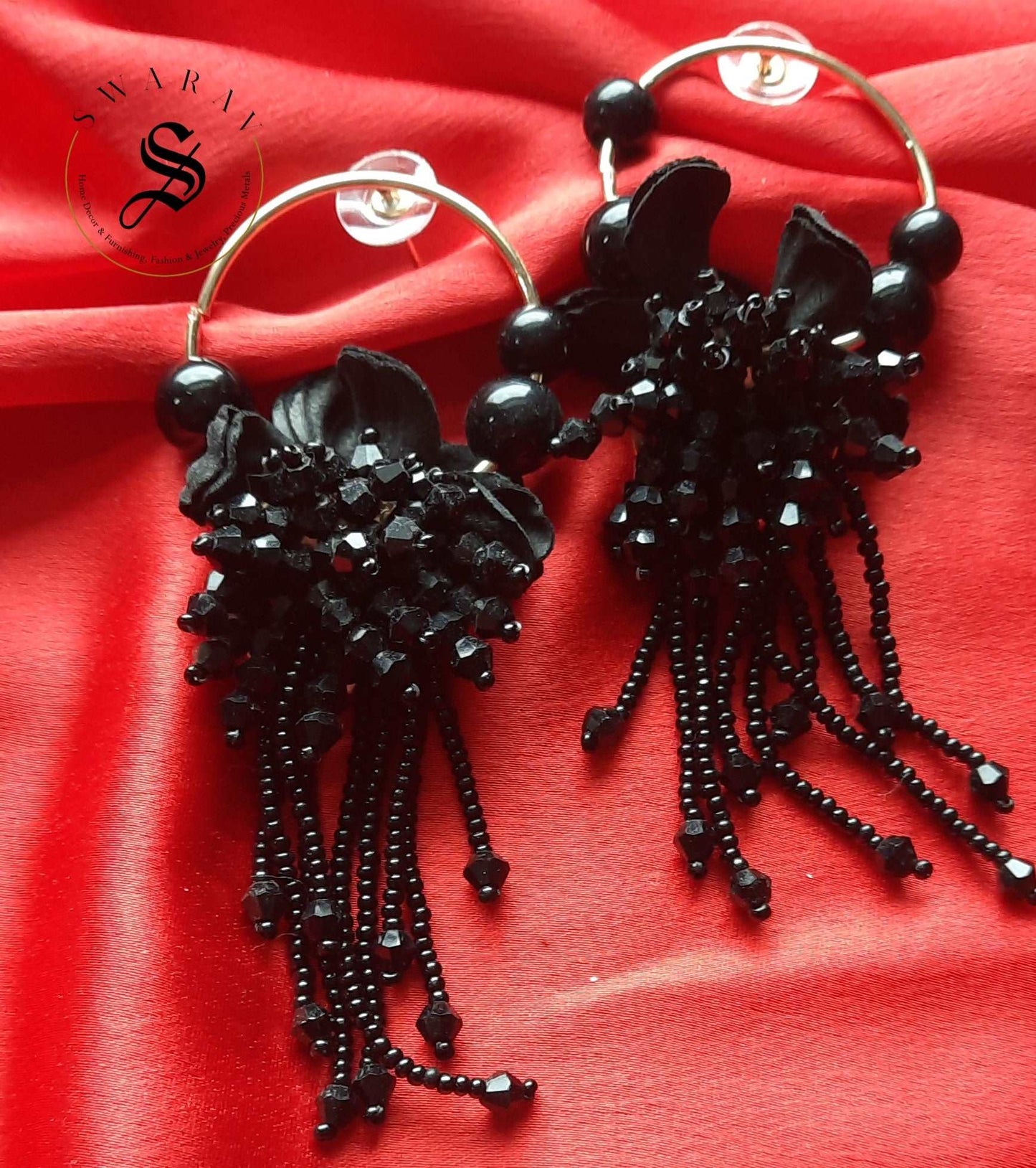 Floral Hoop Earrings