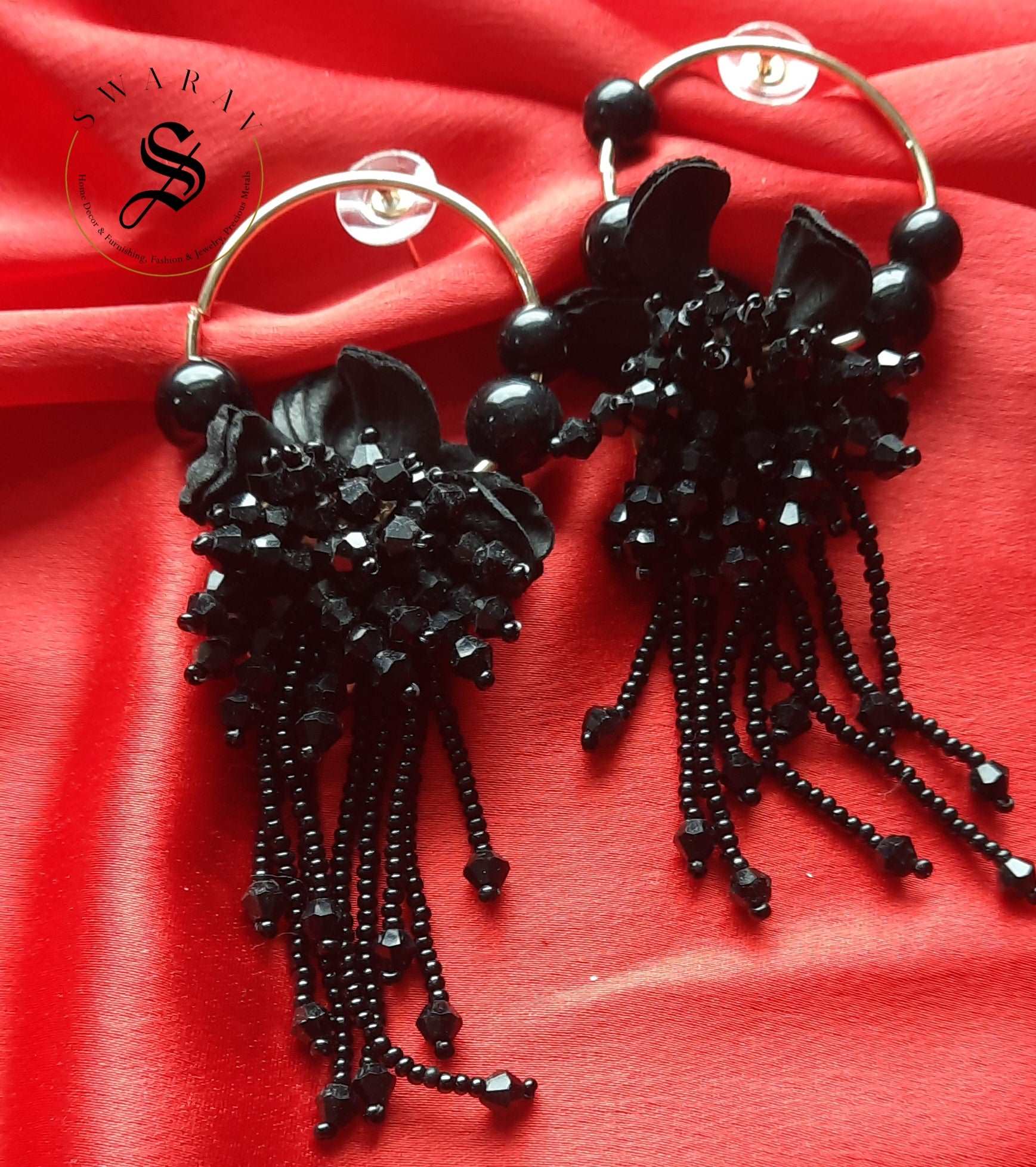 Floral Hoop Earrings