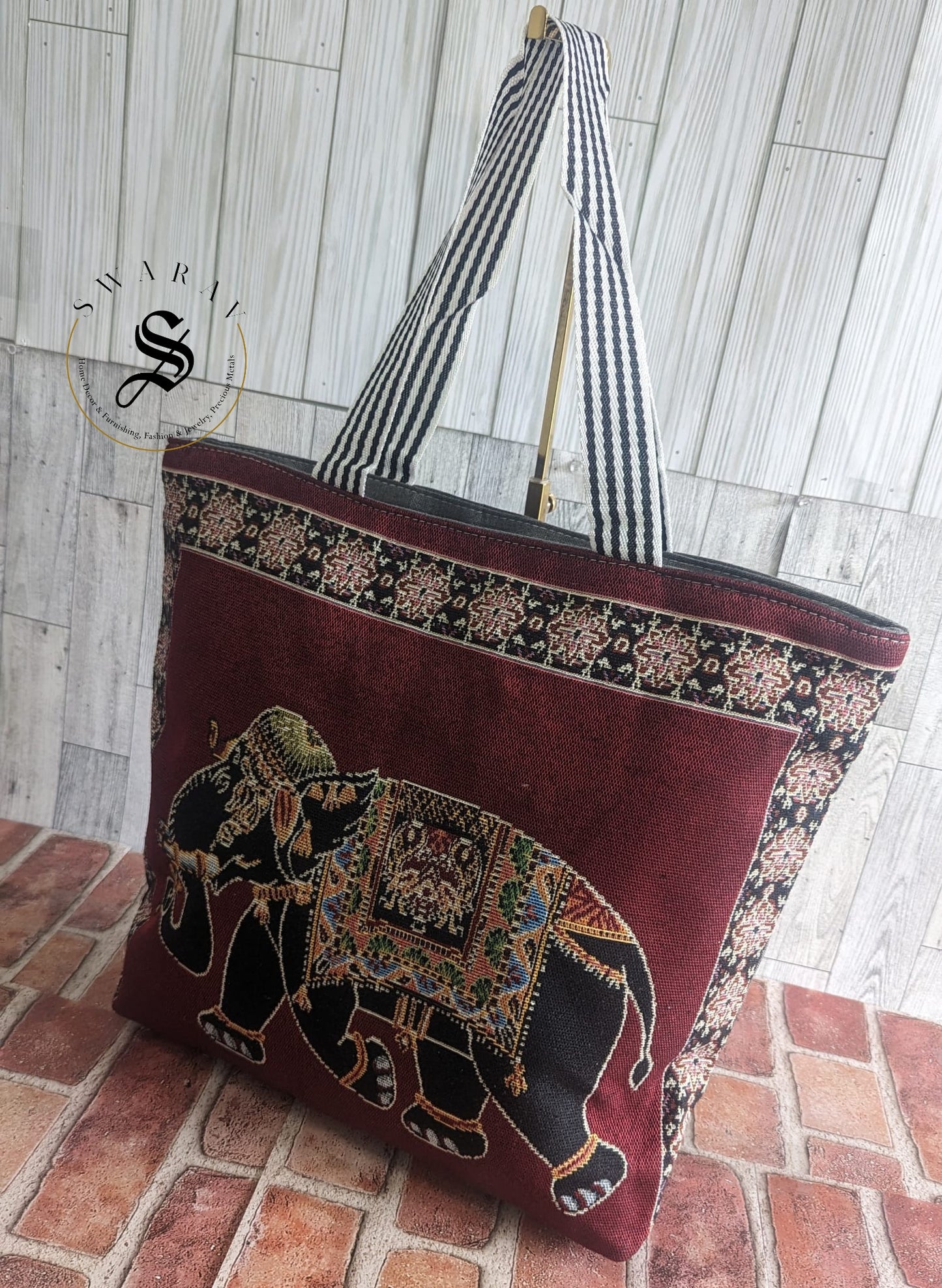 FREE SHIPPING š Ethnic Khadi cotton Big size Beach/ Tote Bag with premium fabirc lining inside. Size : 18 by 15 by 4 inch. Pack of 6.