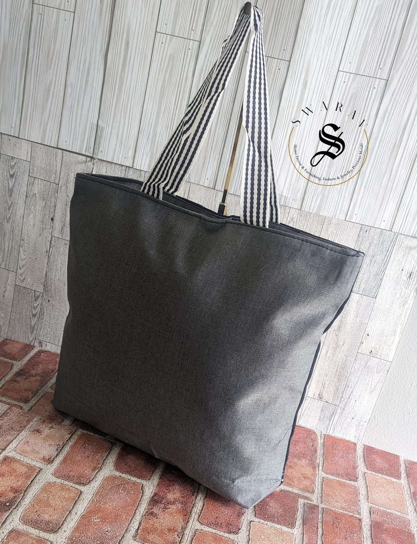 FREE SHIPPING š Ethnic Khadi cotton Big size Beach/ Tote Bag with premium fabirc lining inside. Size : 18 by 15 by 4 inch. Pack of 6.