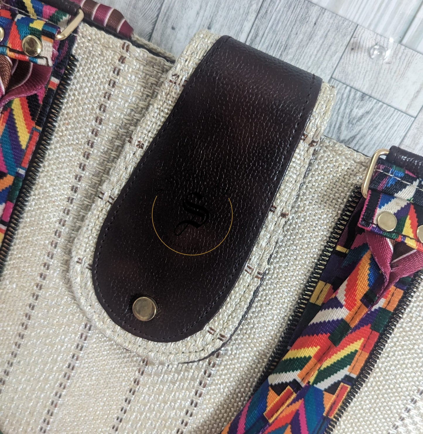 FREE SHIPPING π Women's Jute Tote Bag. Color - Off White. Size: 13 by 14 by 5 inch.
