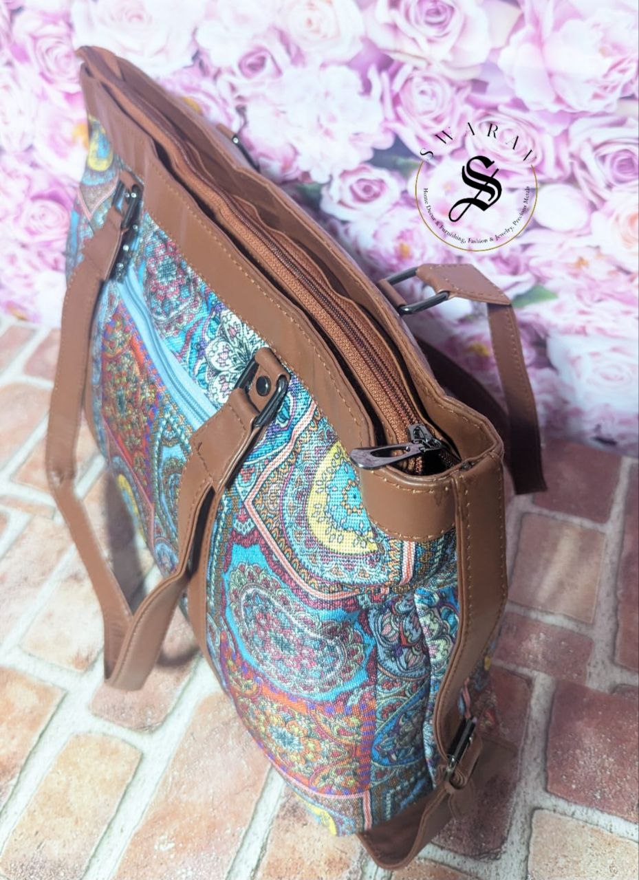 FREE SHIPPING 🚚Mandala Print Women's Laptop/Overnight/Travel /Multipurpose Fabric shoulder Bag. Size - 18 by 13 by 5 inch.