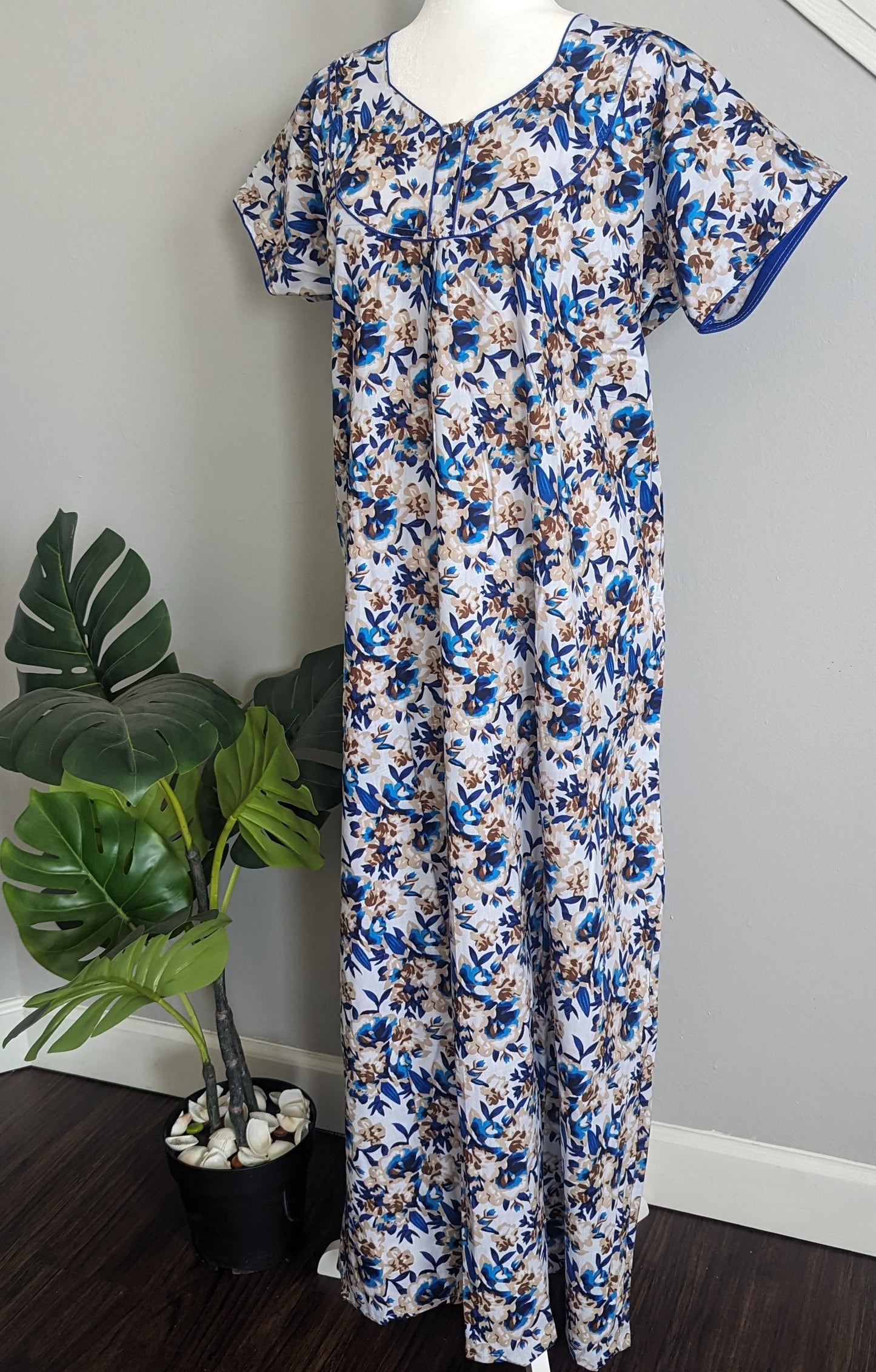 Pure Cotton Women's Nighty / long gown/ Indian nighty. Size - XL