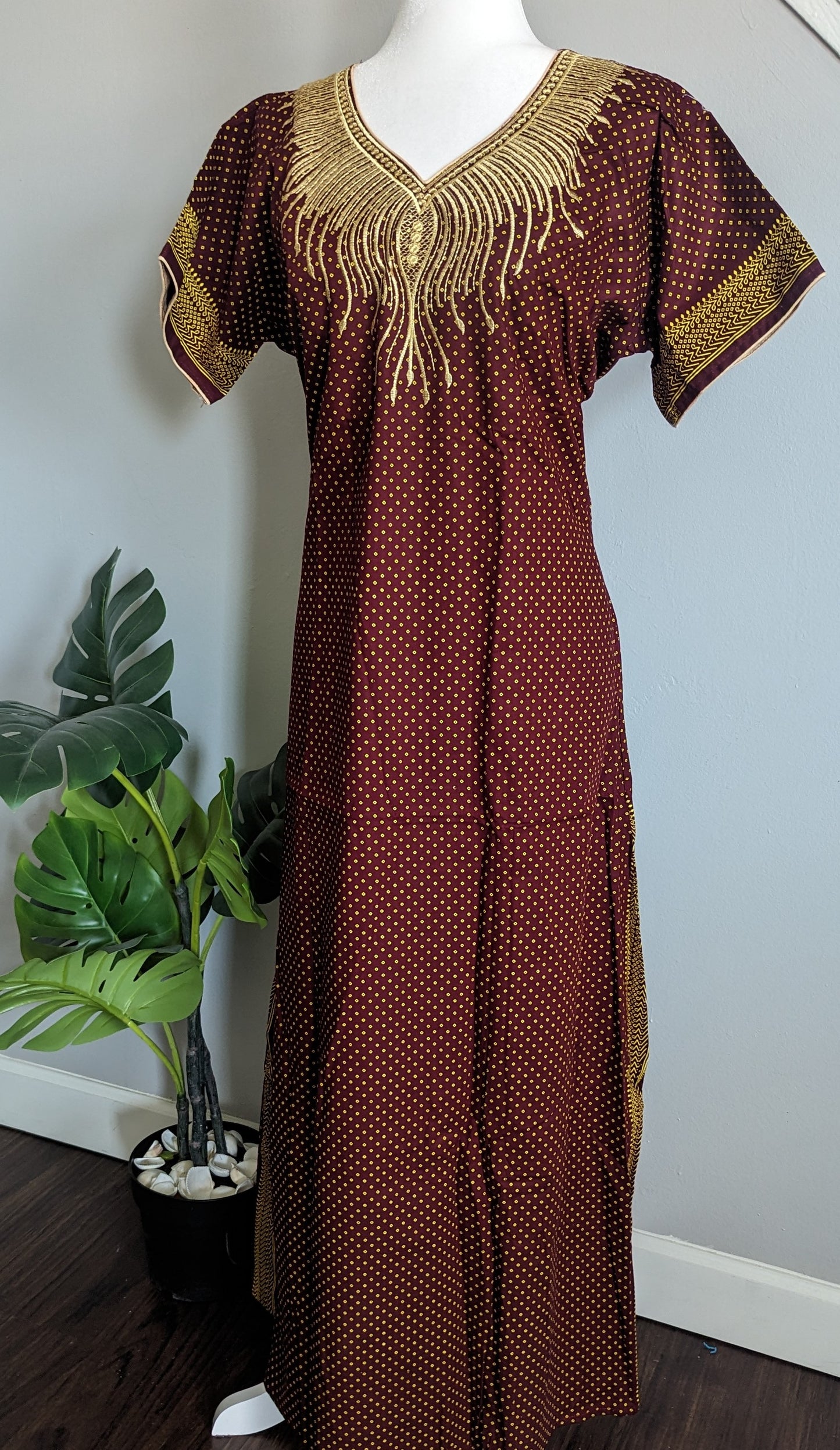 Pack of 3 Pure Cotton Women's Nighty / long gown/ Indian nighty. Size - XL. Best fit up to XXL. SET # 16