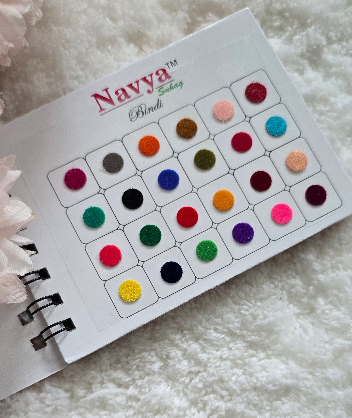 Pack of 2 - Navya multi-colored pocket size spiral bindi book.