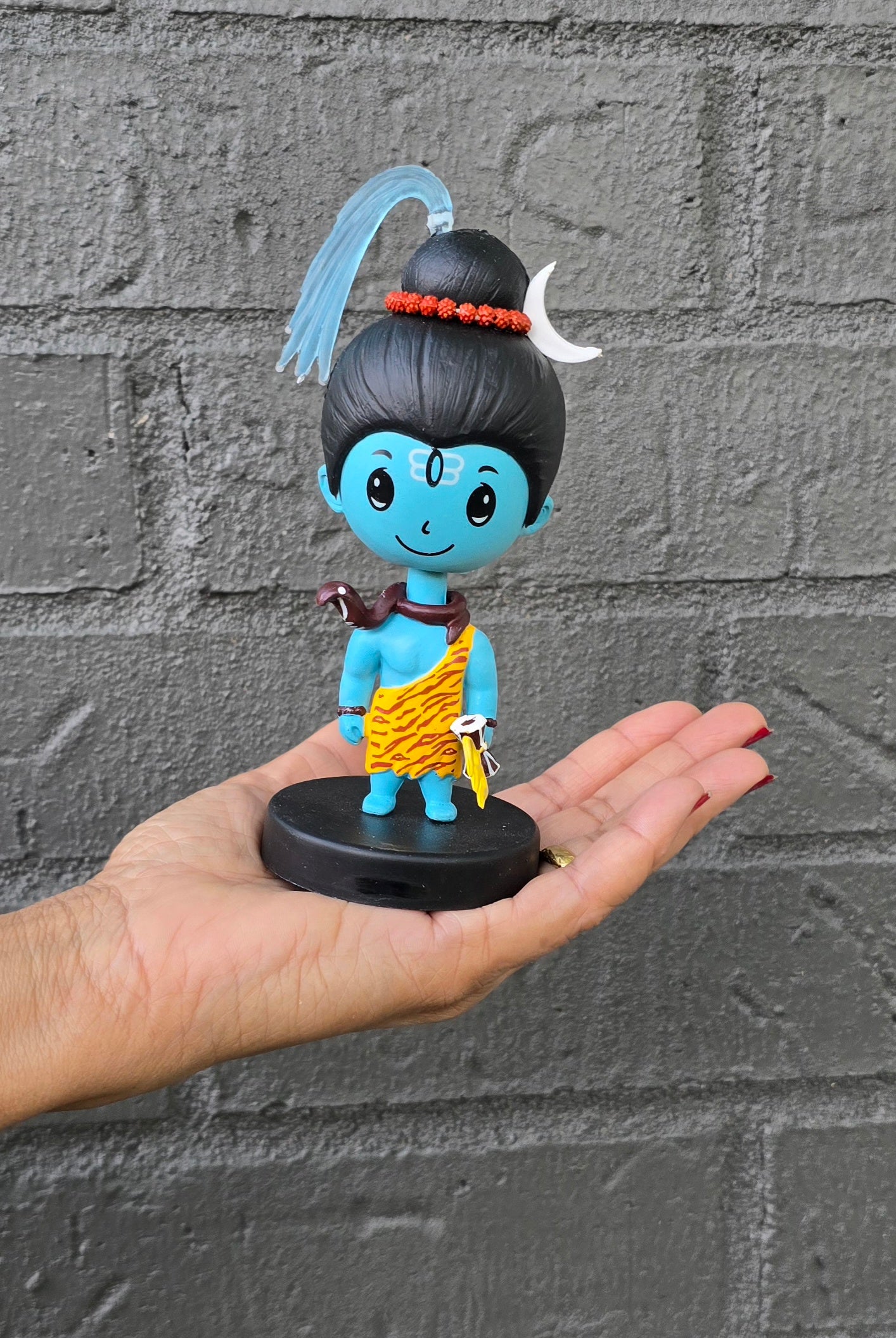 Car Dashboard Accessories - miniature Shiva with bobblehead.