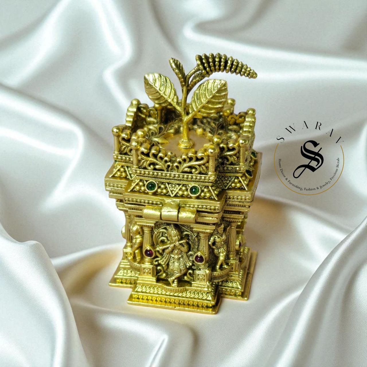 Holy Basil Tulasi kumkum/ Sindoor Box.