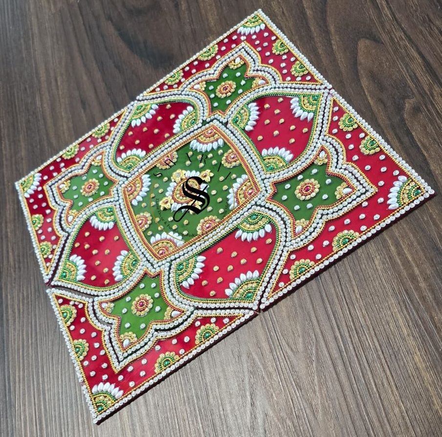 Handmade Acrylic Rangoli, set of 13 pieces. Multi color. Size - 12 inch.