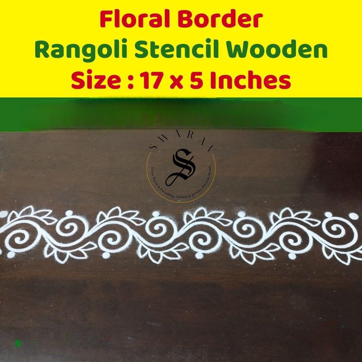 Wooden Frame Rangoli/ Kolam stencil. Set of 4.