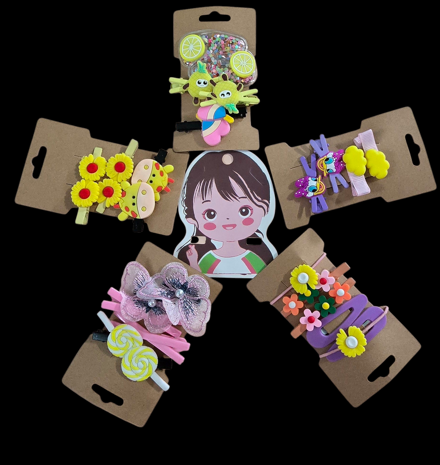 13 pair ( 26 piece) Baby girl hairpins. Comes in ready to gift/ preserve, box packing.