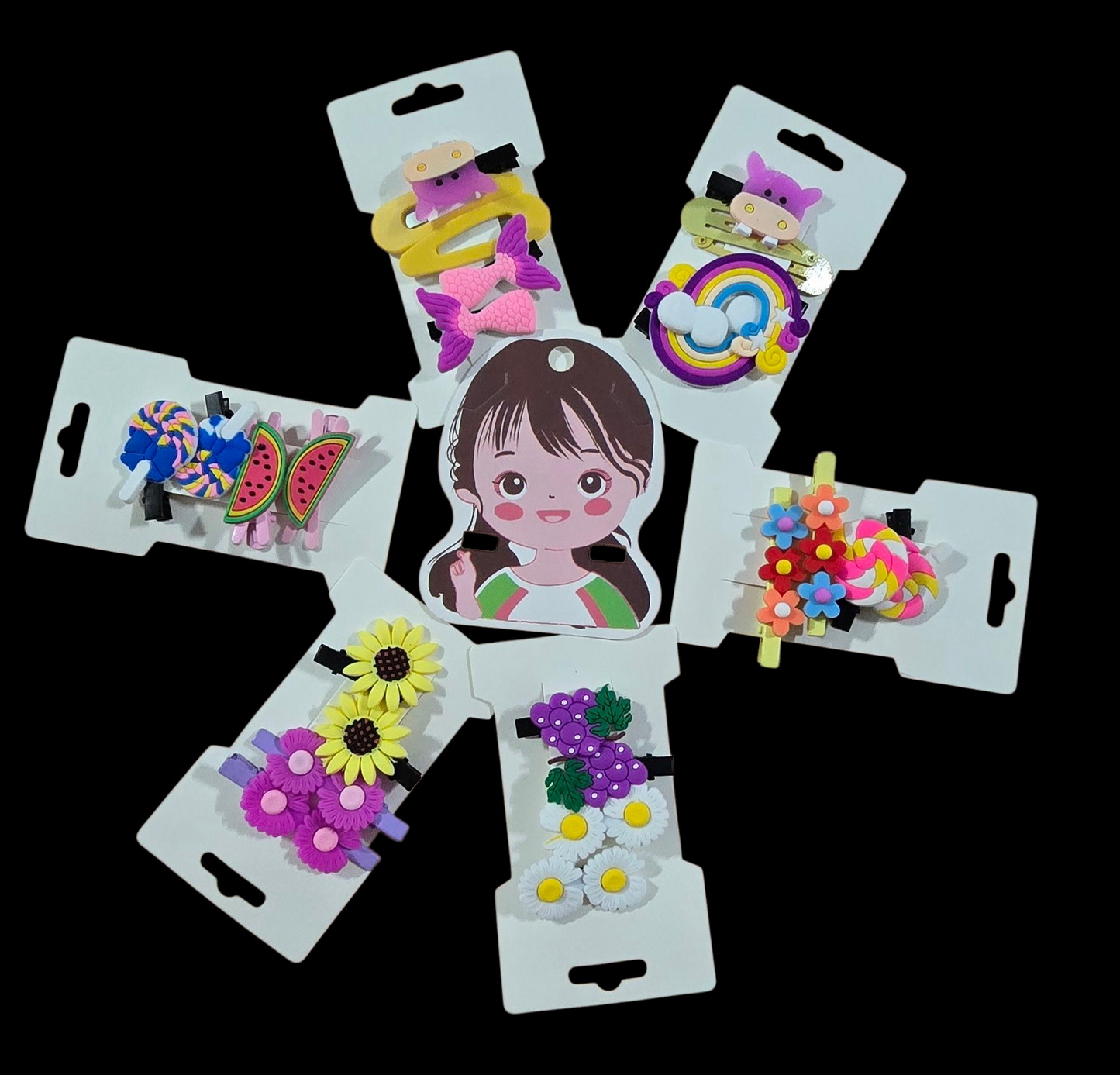 13 pair ( 26 piece) Baby girl hairpins. Comes in ready to gift/ preserve, box packing.