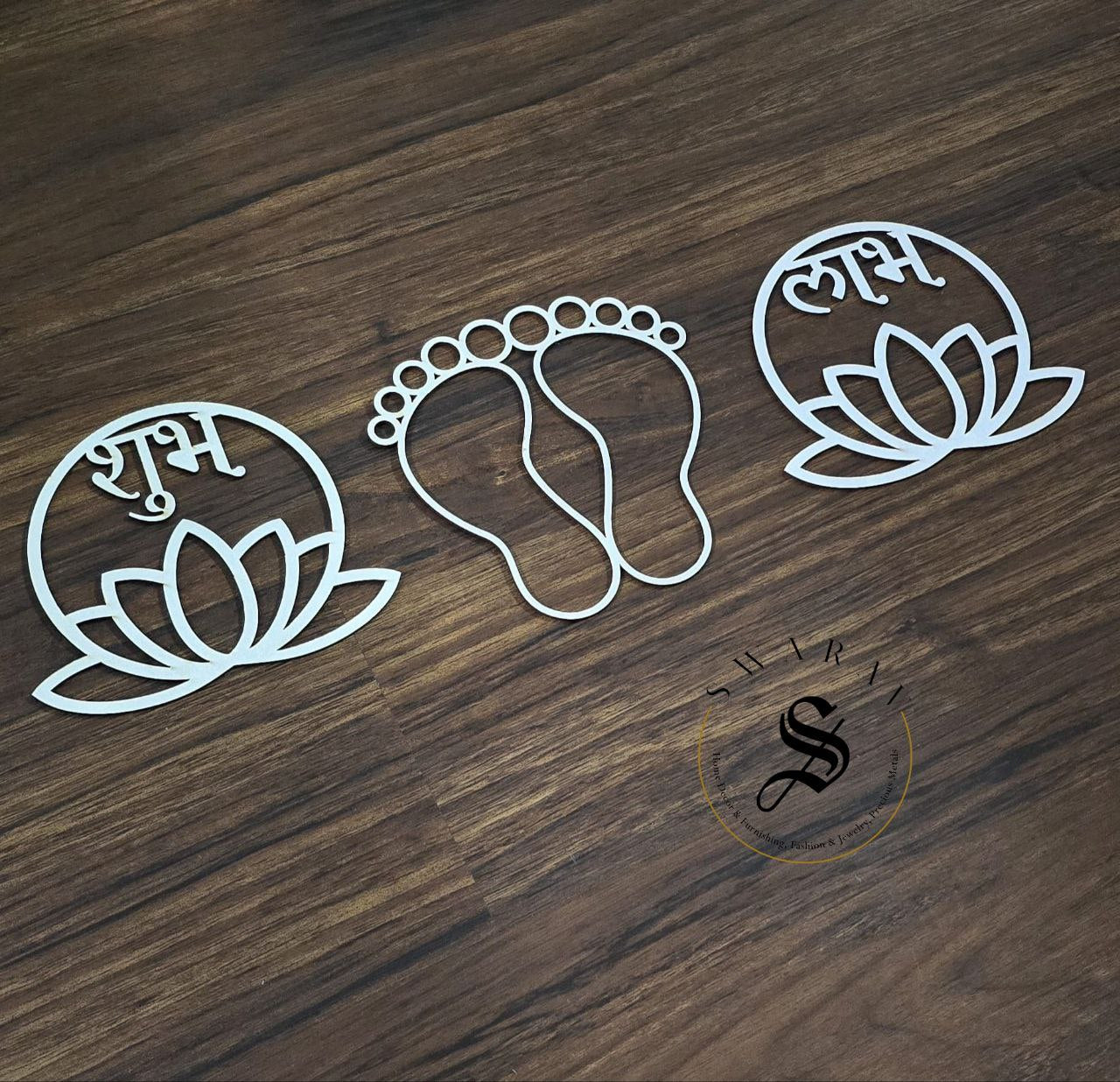 Pack of 7 Rangoli Stencil. Size - 3 inch each.