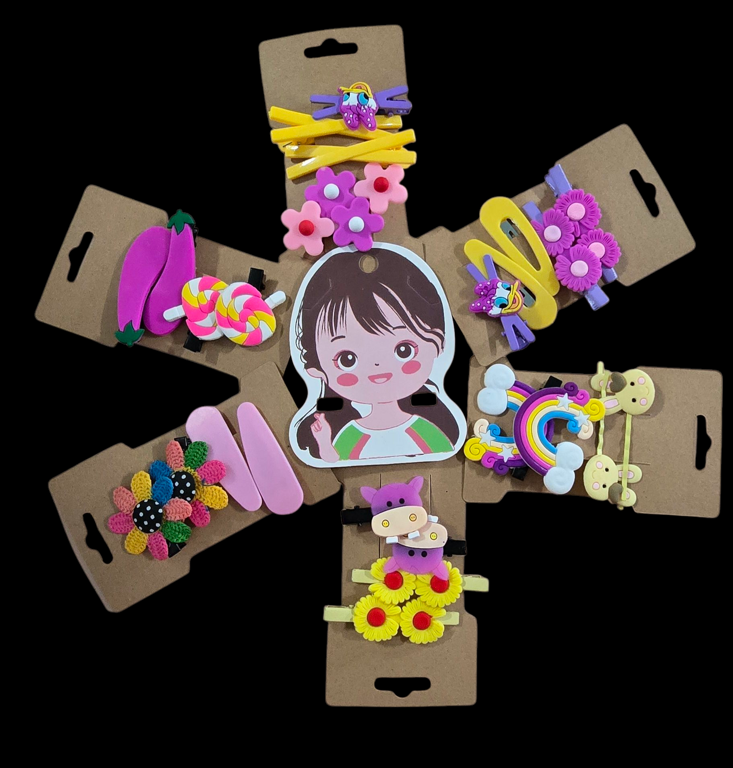 13 pair ( 26 piece) Baby girl hairpins. Comes in ready to gift/ preserve, box packing.