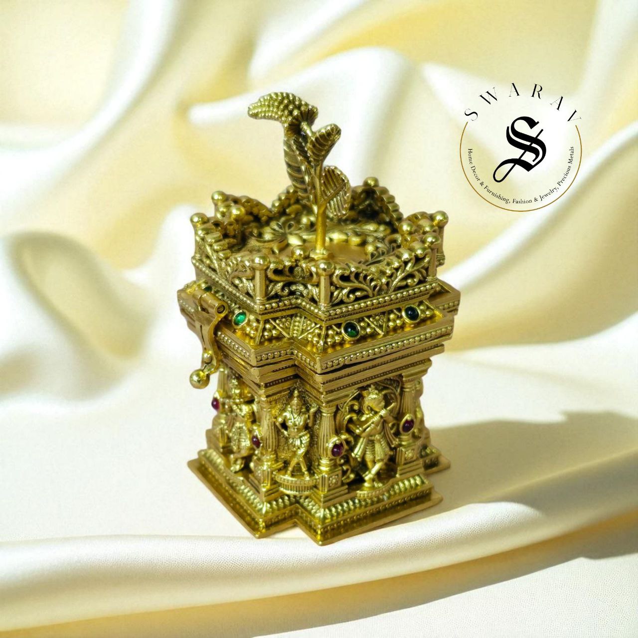 Holy Basil Tulasi kumkum/ Sindoor Box.