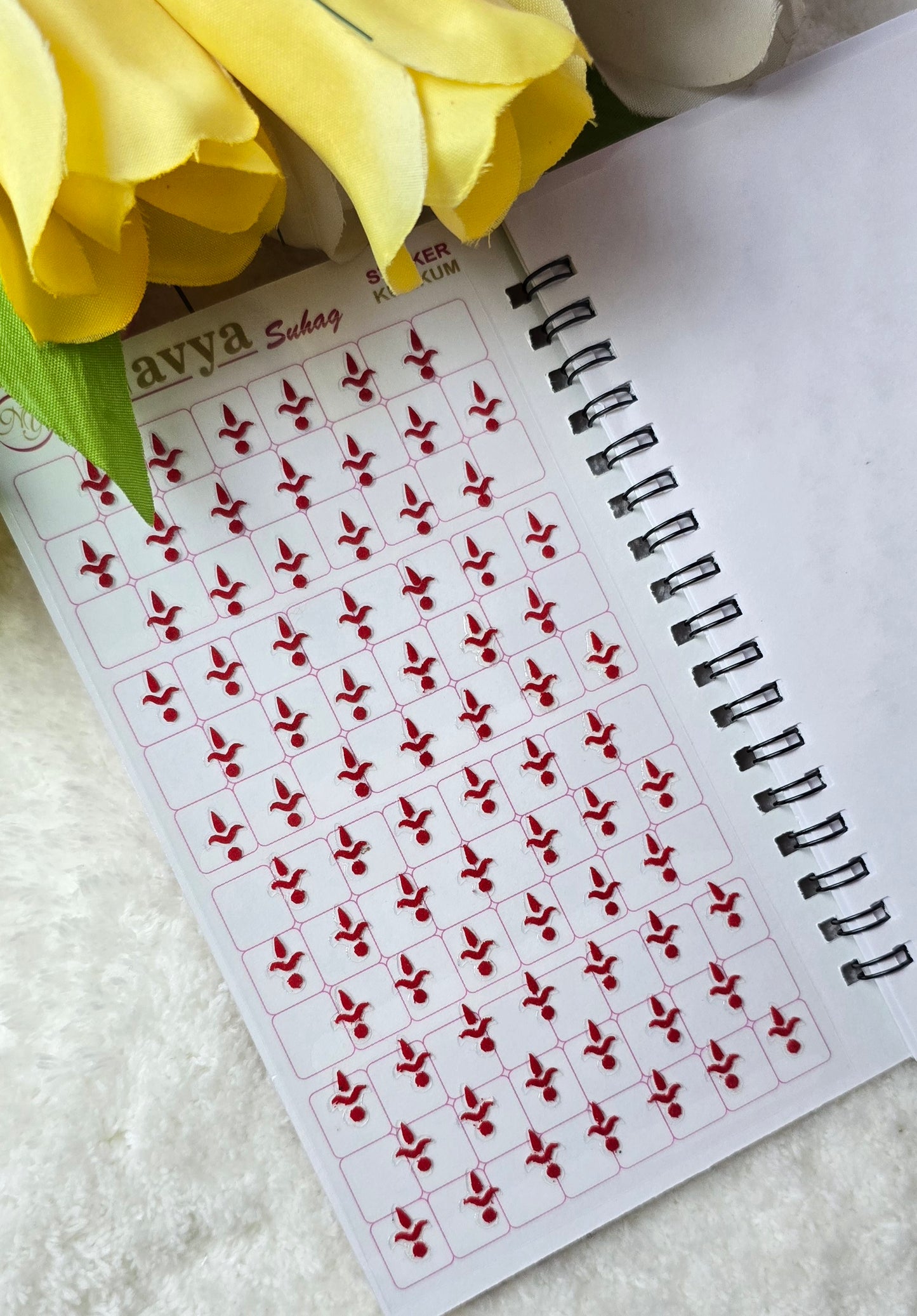 Navya - 960 count 2 color KALYANAM and round plain multi color and multi size spiral Bindi Book.
