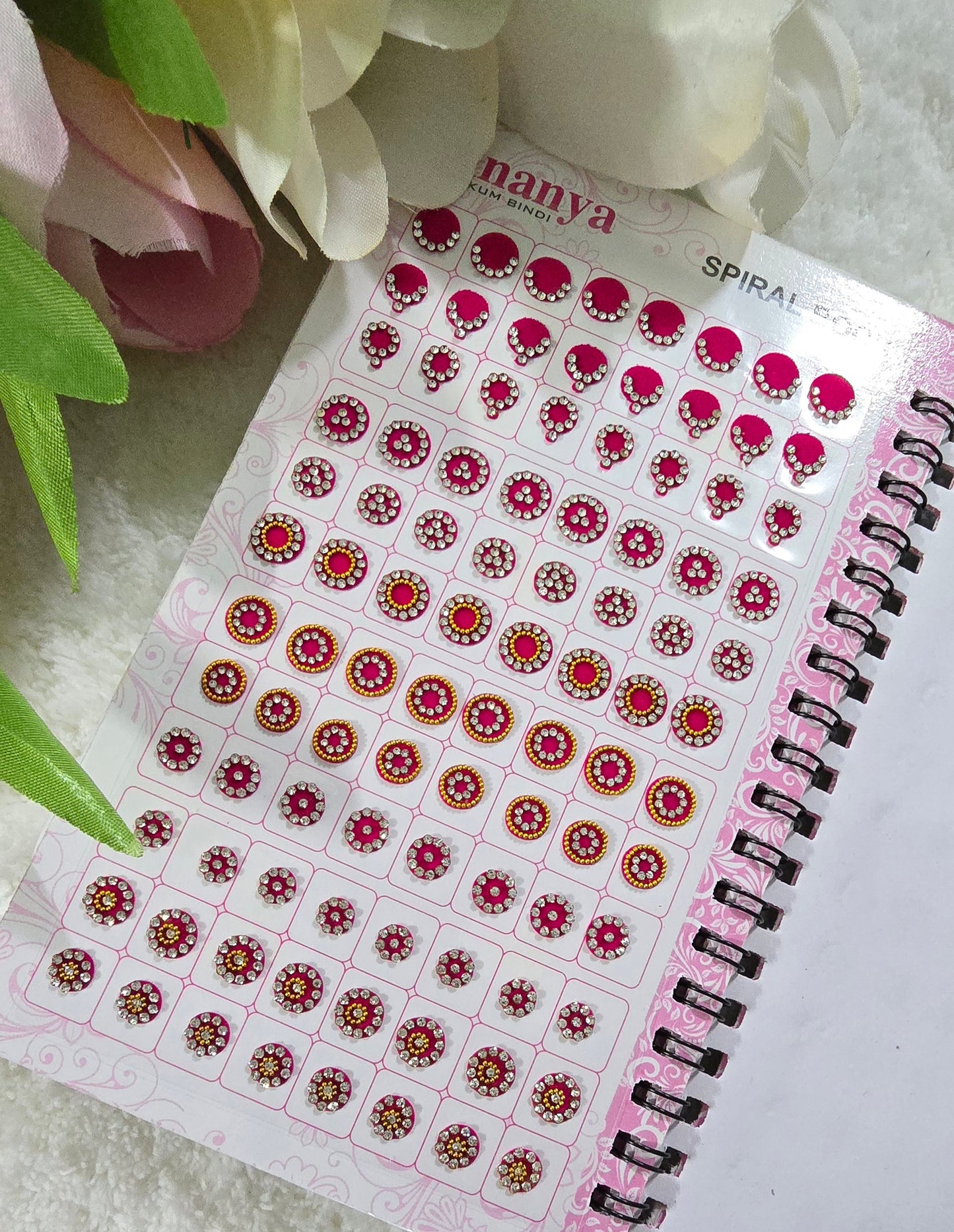 Ananya 960 count Stone Bindi Spiral book.