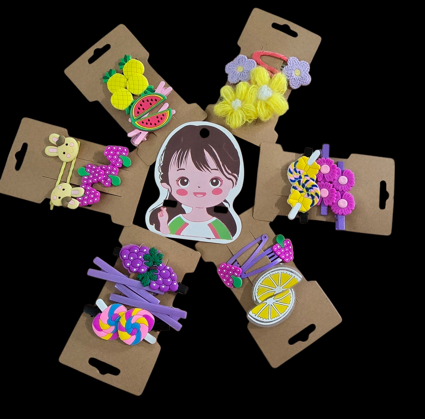 13 pair ( 26 piece) Baby girl hairpins. Comes in ready to gift/ preserve, box packing.