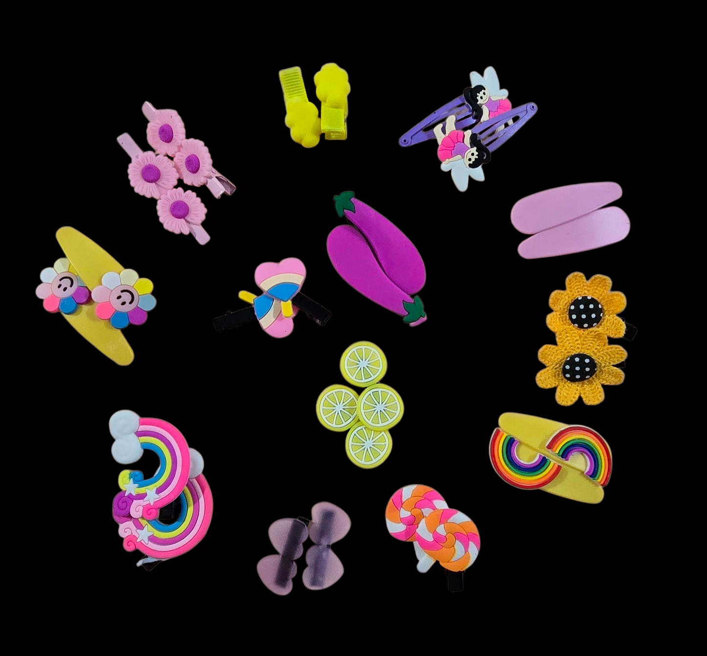 13 pair ( 26 piece) Baby girl hairpins. Comes in ready to gift/ preserve, box packing.