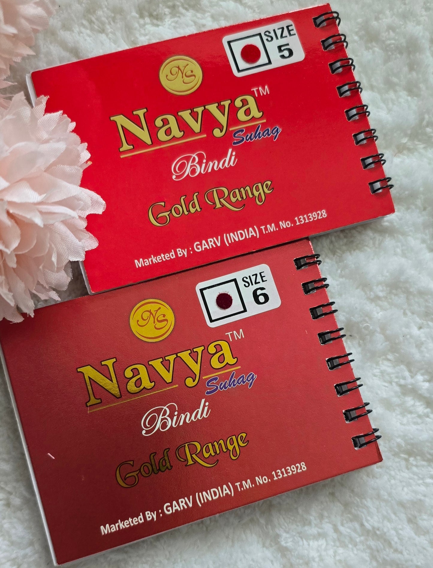 Pack of 2 - Navya multi-colored pocket size spiral bindi book.