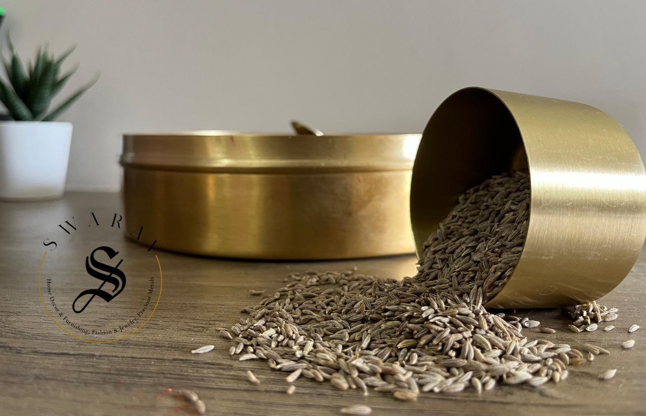 Handicrafted pure Brass masala/spice Box.