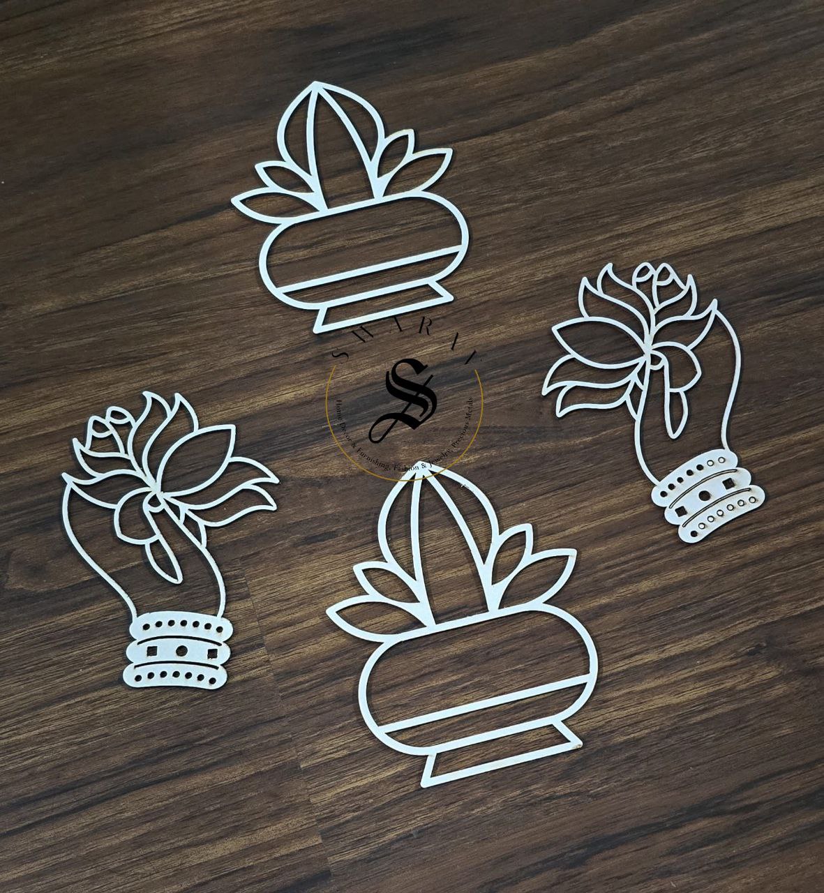 Pack of 7 Rangoli Stencil. Size - 3 inch each.