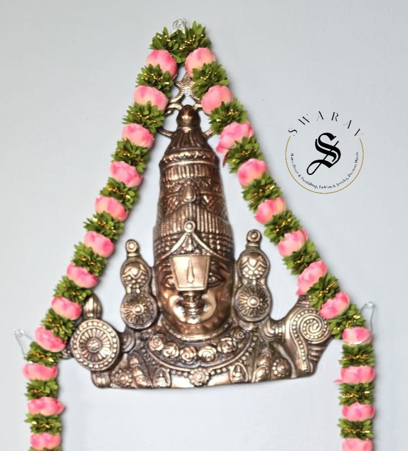 Black metal Balaji wall decor. Size - 15 by 12 inch
