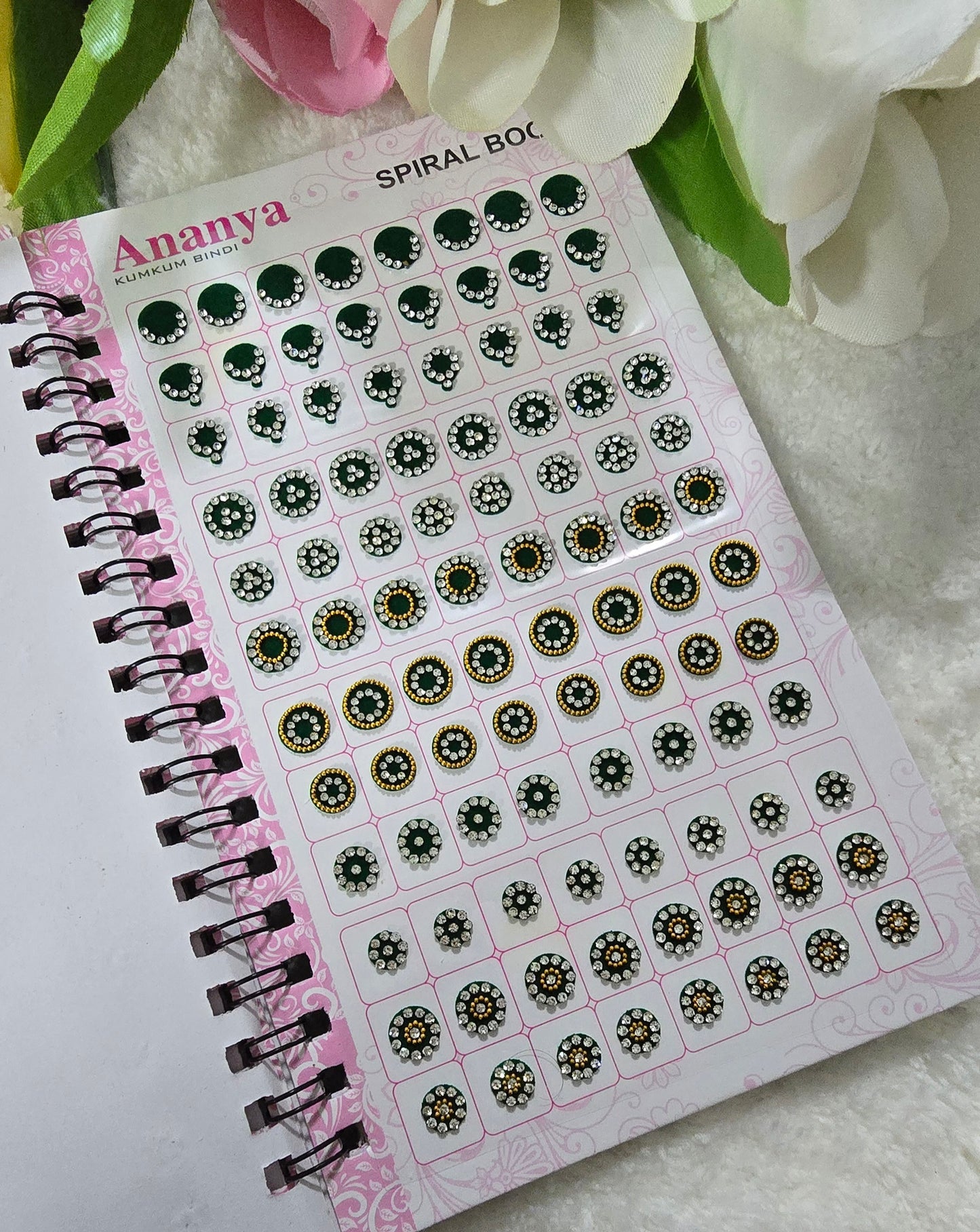Ananya 960 count Stone Bindi Spiral book.