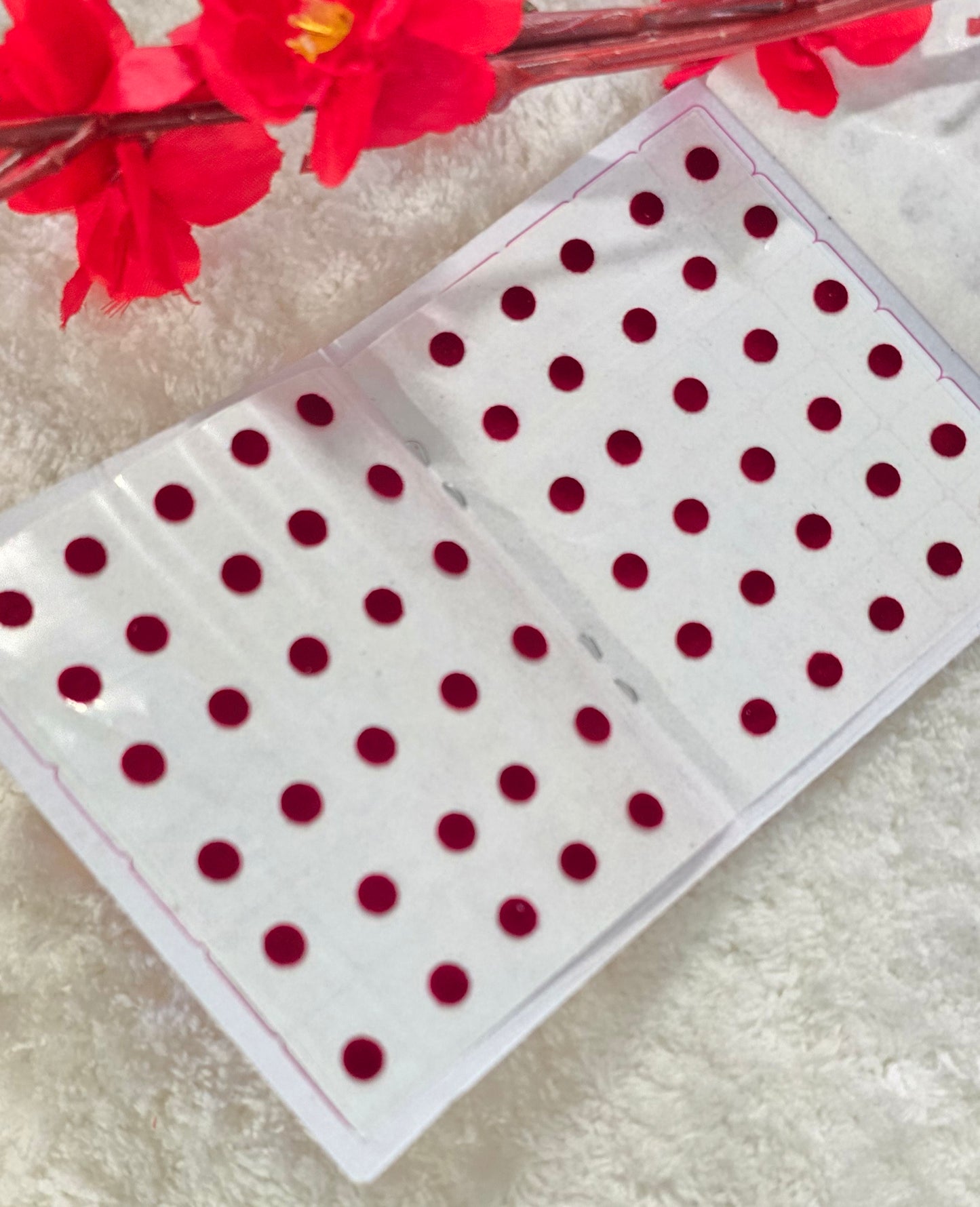 Pack of 4 - Assorted size wallet size Bindi cards with 5 pages.