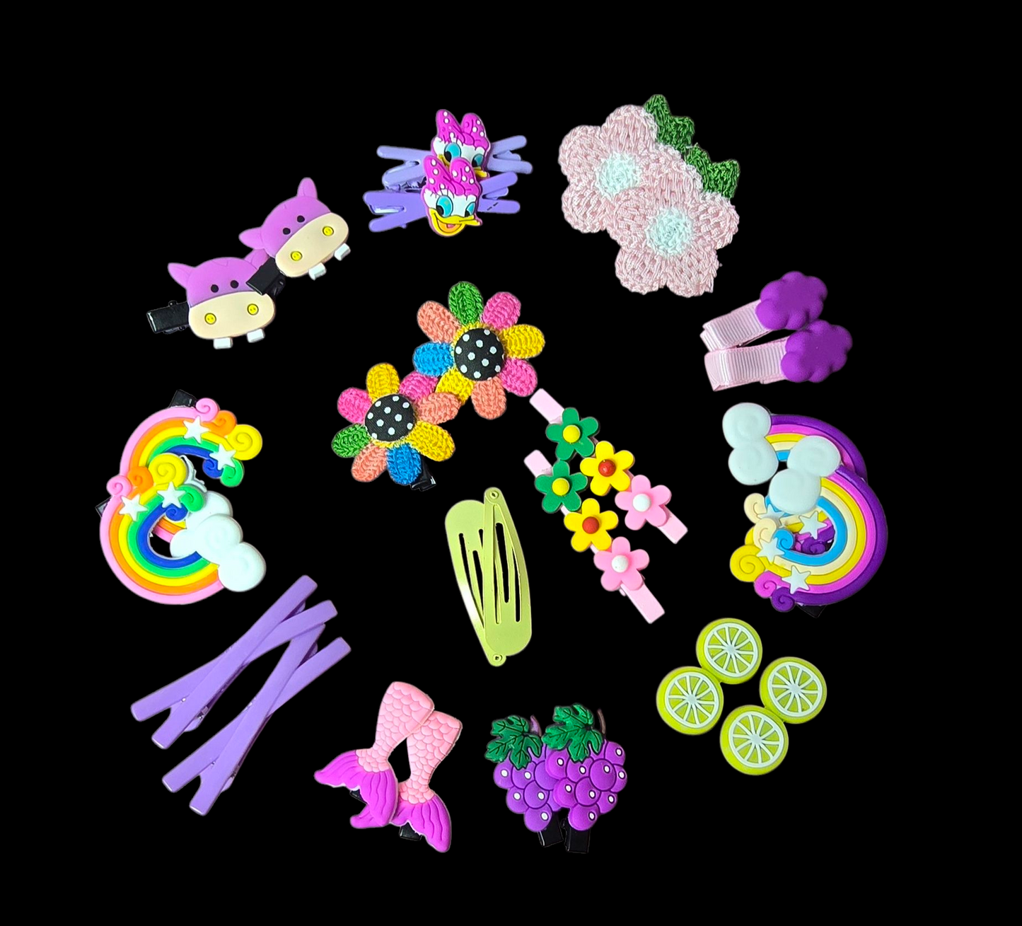 13 pair ( 26 piece) Baby girl hairpins. Comes in ready to gift/ preserve, box packing.