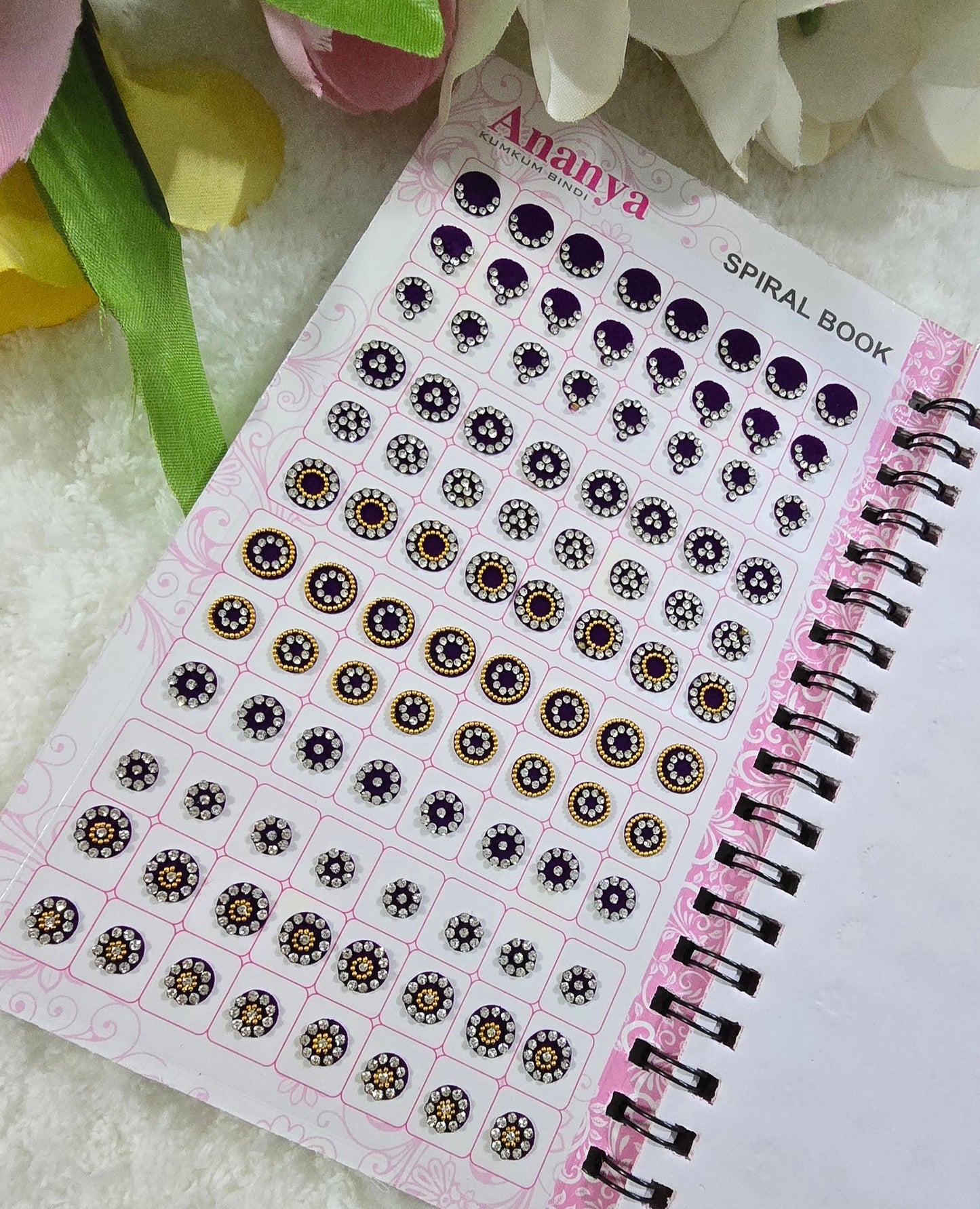 Ananya 960 count Stone Bindi Spiral book.