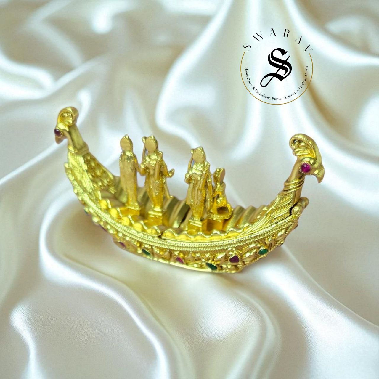 Ram Darbar in boat Kumkum/sindoor box.