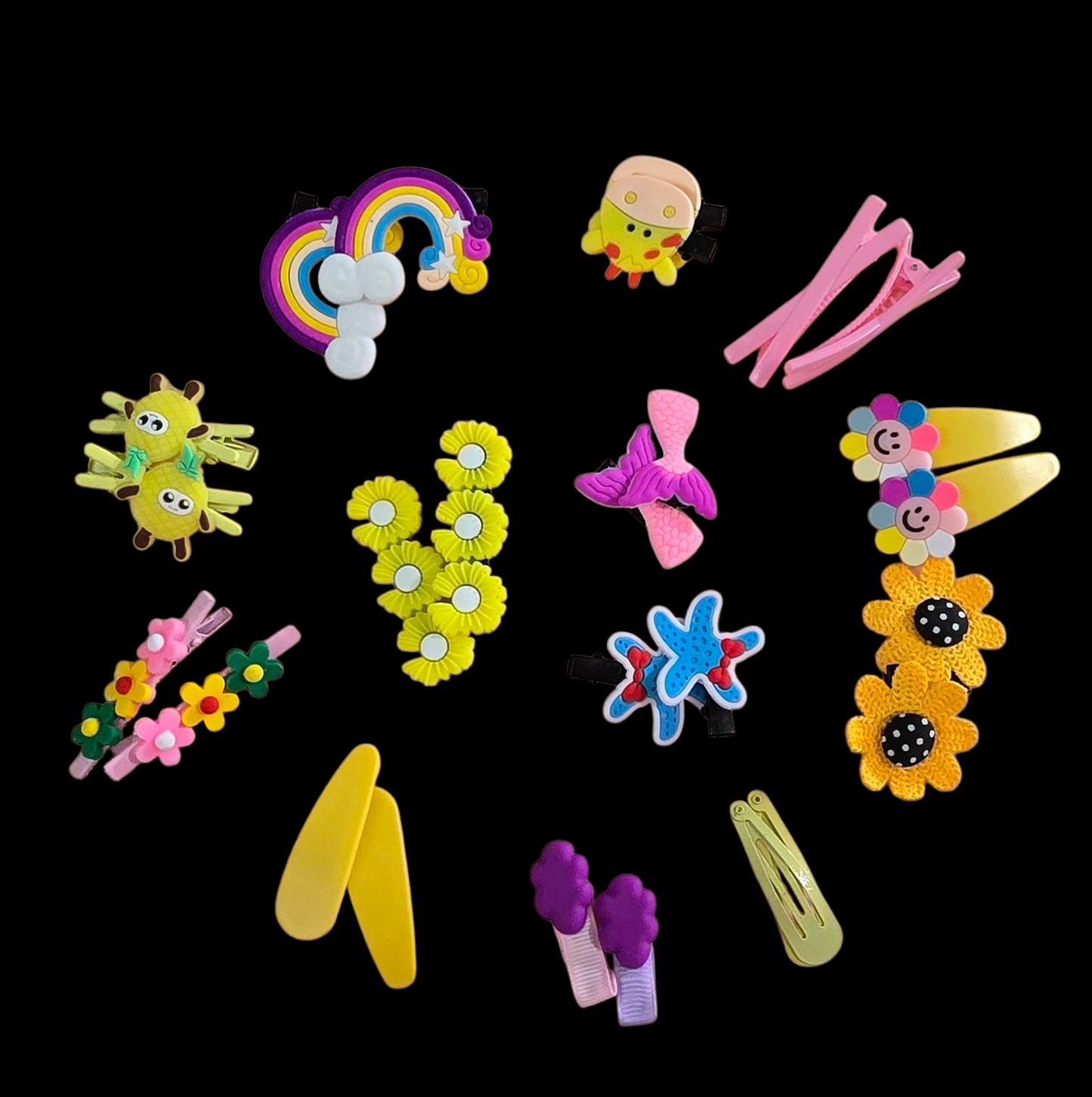 13 pair ( 26 piece) Baby girl hairpins. Comes in ready to gift/ preserve, box packing.