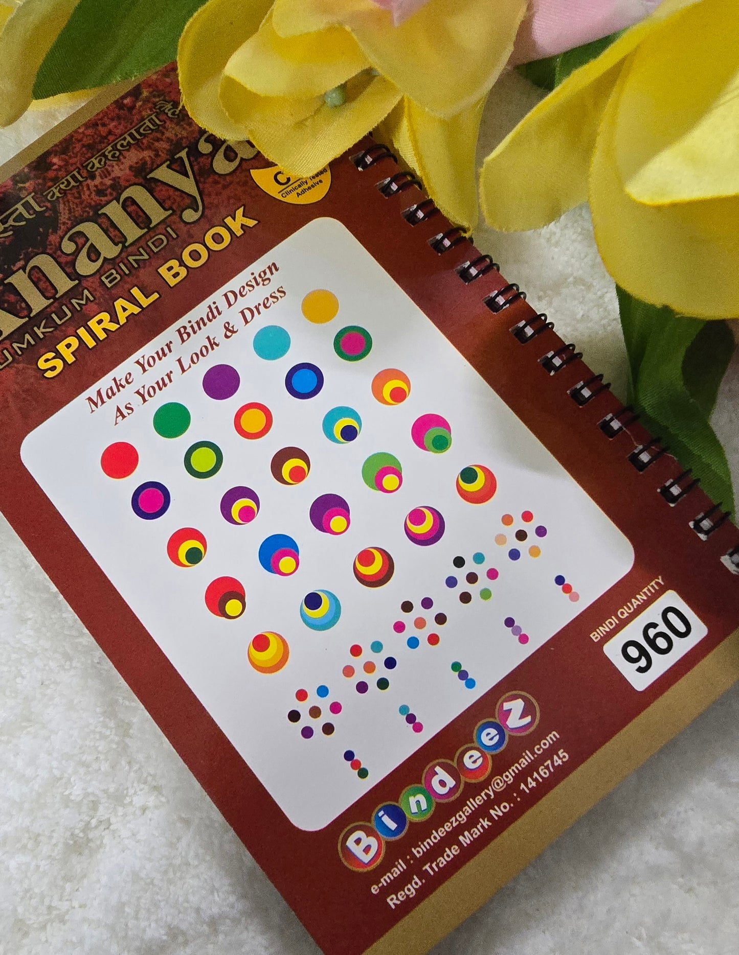 Ananya 960 count Stone Bindi Spiral book.
