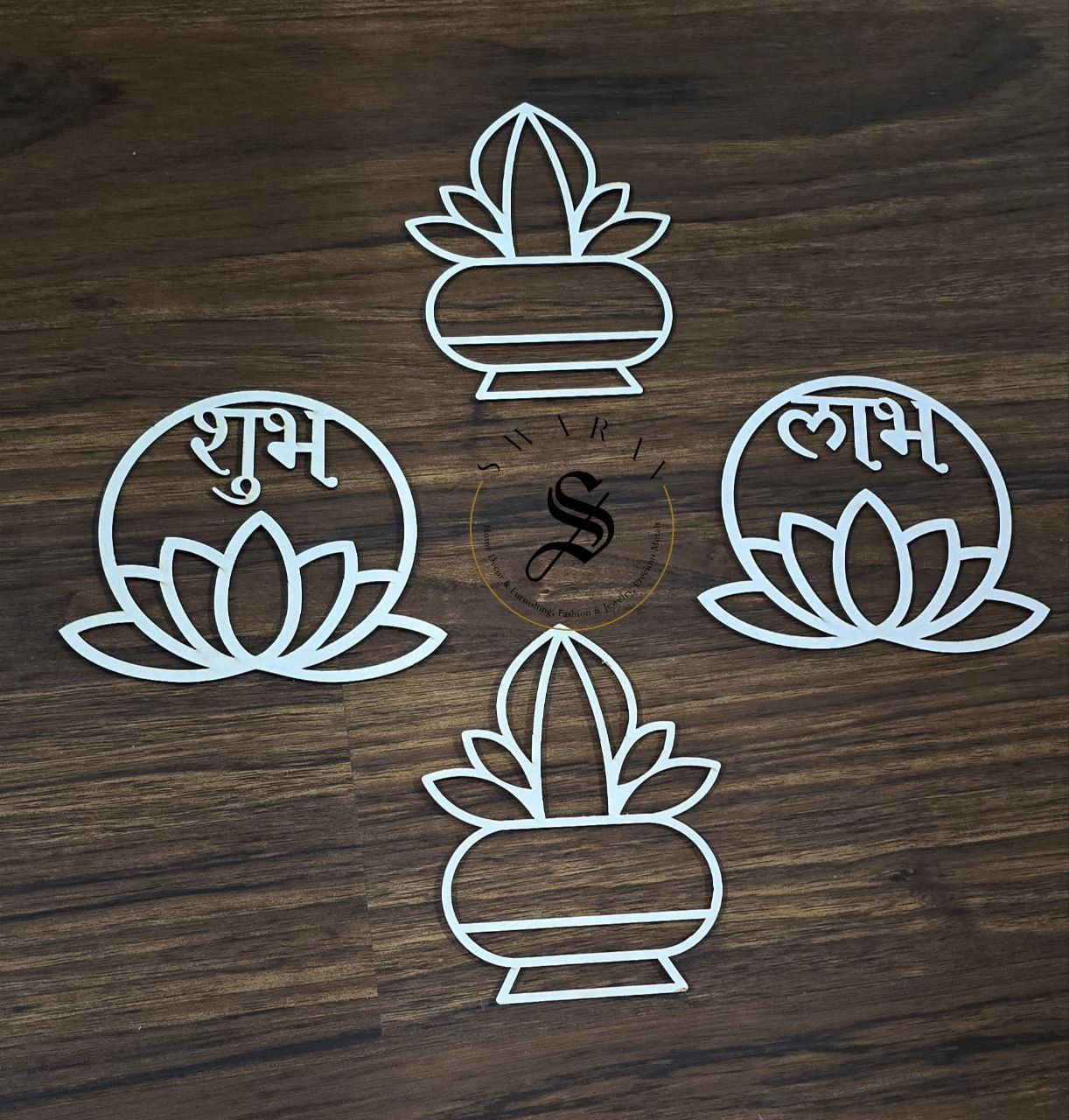 Pack of 7 Rangoli Stencil. Size - 3 inch each.