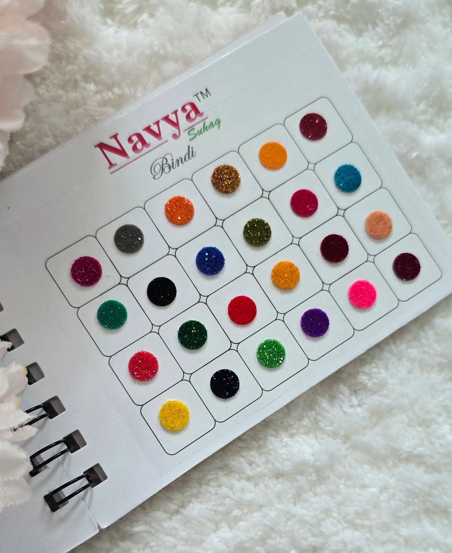 Pack of 2 - Navya multi-colored pocket size spiral bindi book.