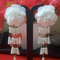 Plastic Floral Earrings.