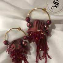Floral Hoop Earrings