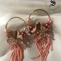 Floral Hoop Earrings