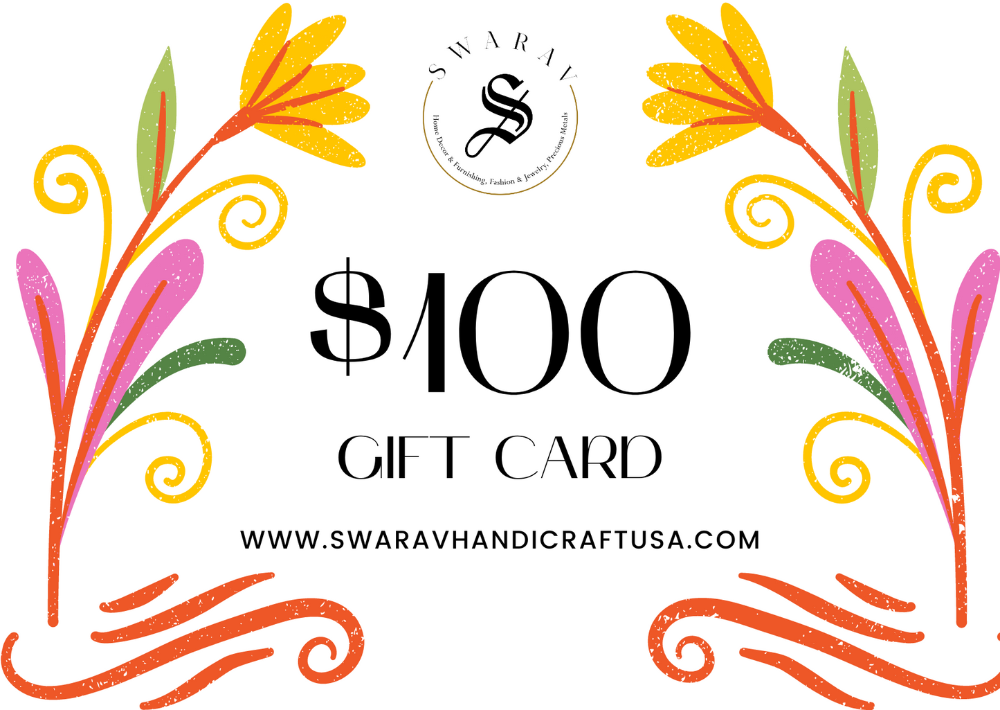 Celebrate Gifting with our SWARAV GIFT CARDS.