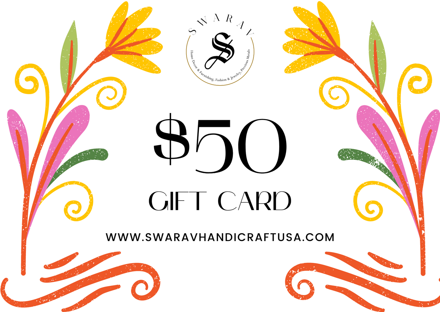 Celebrate Gifting with our SWARAV GIFT CARDS.