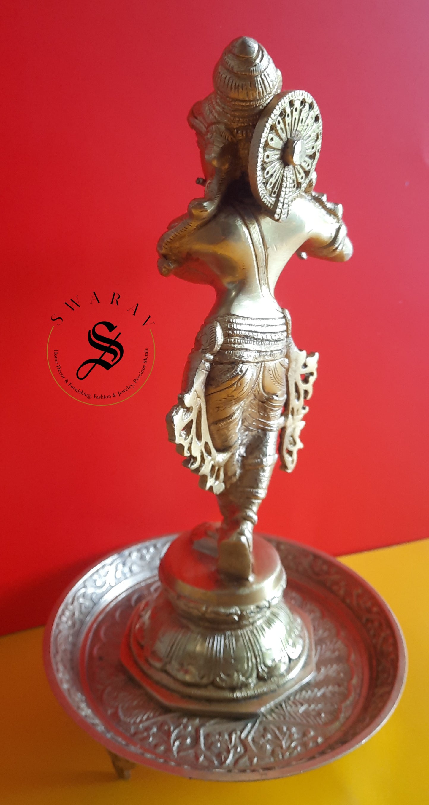 Brass Krishna with his flute