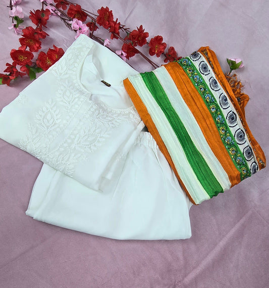 India Independence Tri color women's 3 pc Dress Set. Size - M to XXL.