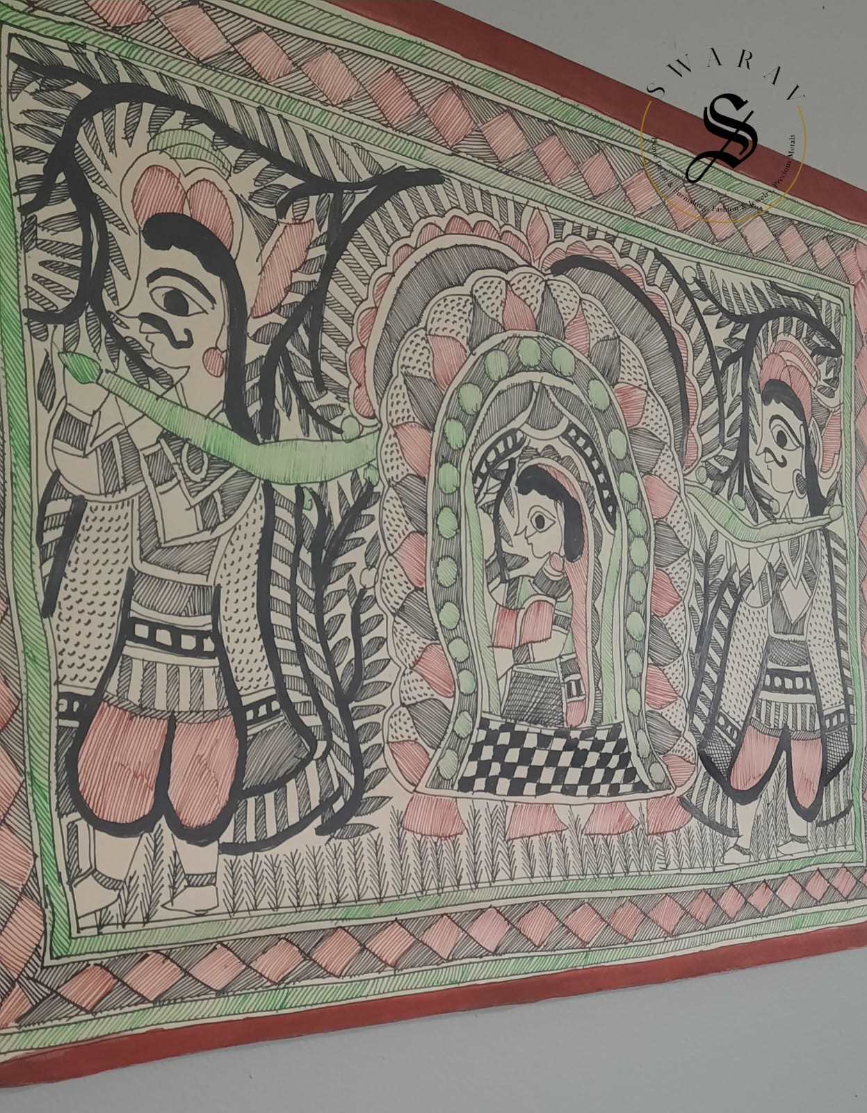 Madhubani or Mithila Painting –Dulhan ki Doli -The Beautiful Indian Bride in Palanquin.