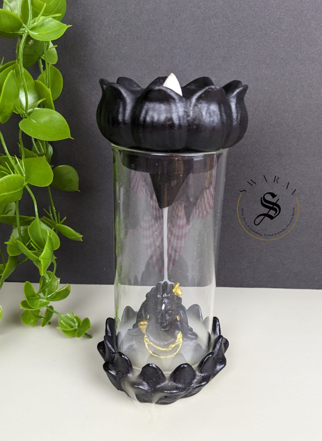 Down-flow Adiyogi Shiva incense burner for home/place of worship Decor