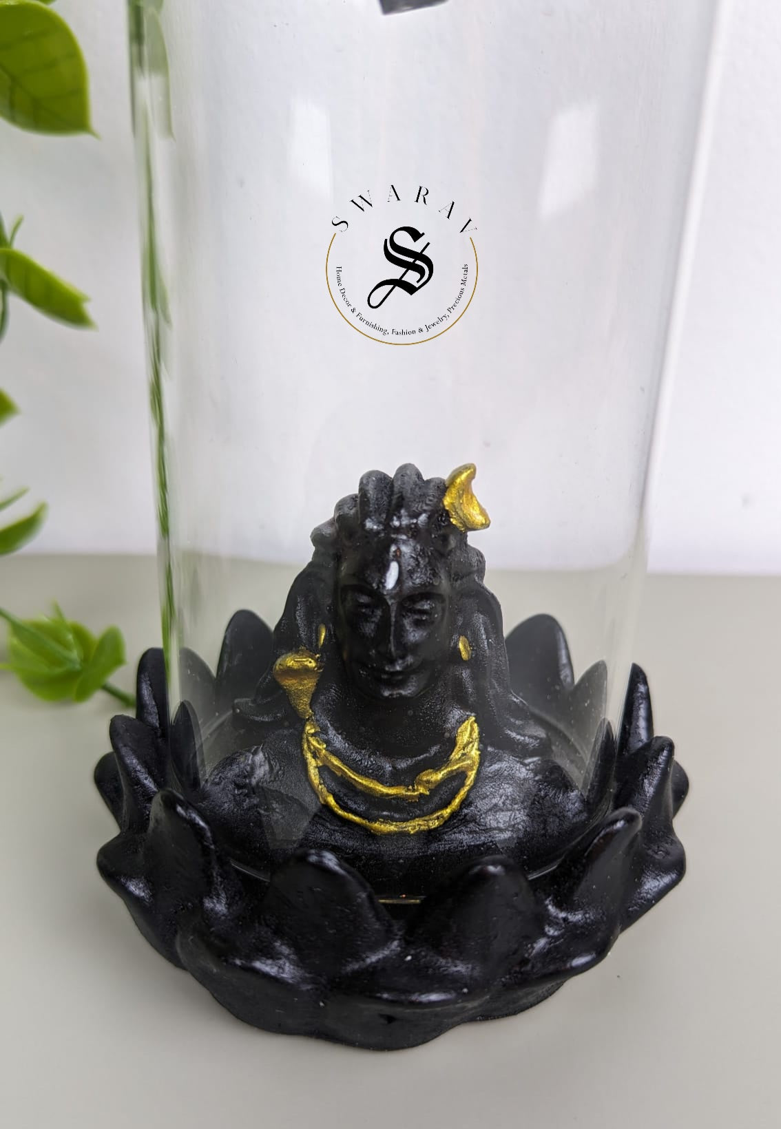 Down-flow Adiyogi Shiva incense burner for home/place of worship Decor