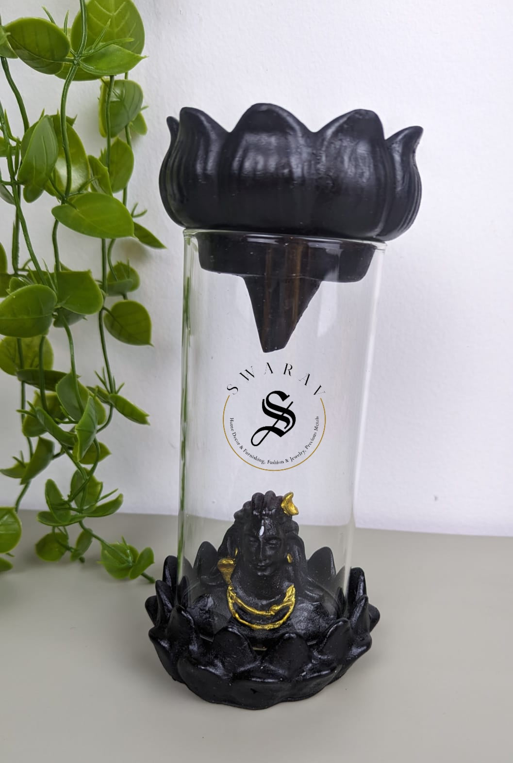 Down-flow Adiyogi Shiva incense burner for home/place of worship Decor