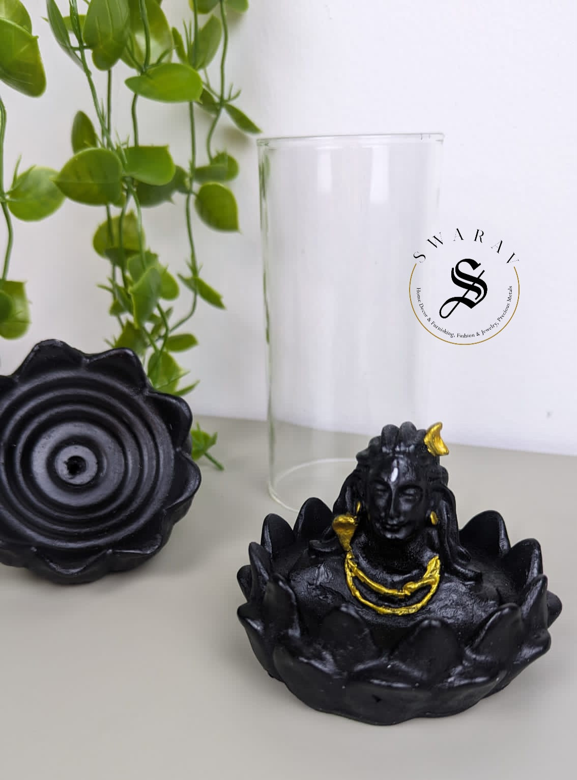 Down-flow Adiyogi Shiva incense burner for home/place of worship Decor