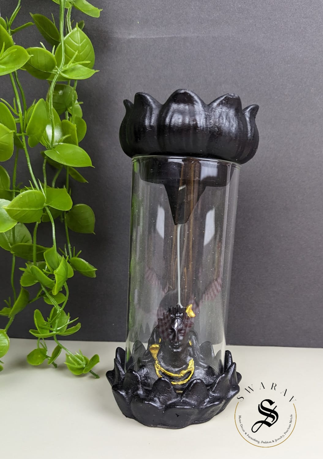 Down-flow Adiyogi Shiva incense burner for home/place of worship Decor