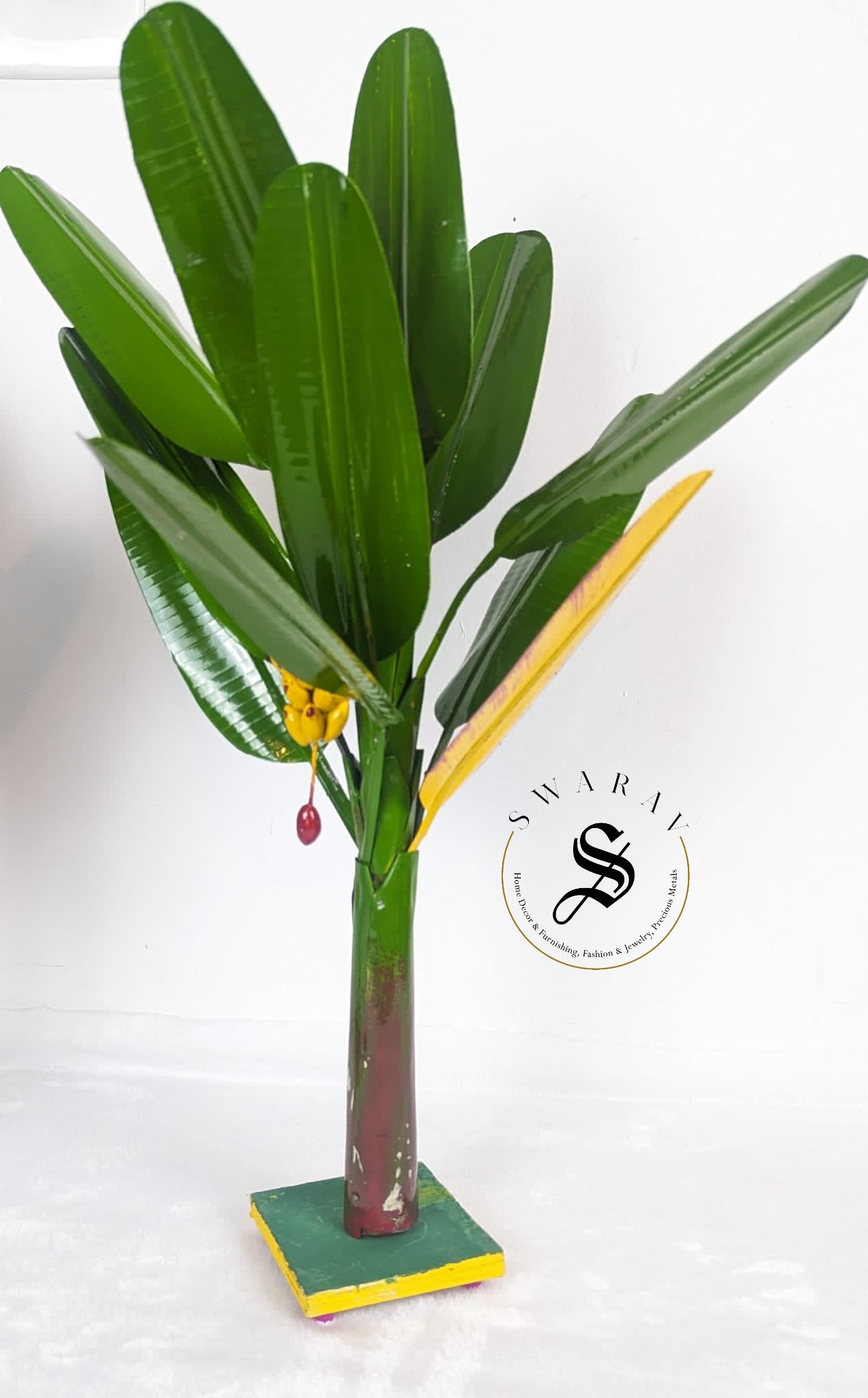 19 inch Faux Banana Plant - Set of 2. 19 inch height.