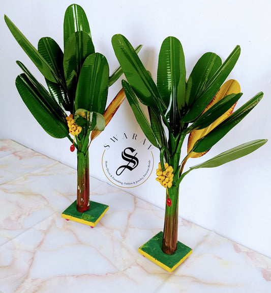 19 inch Faux Banana Plant - Set of 2. 19 inch height.